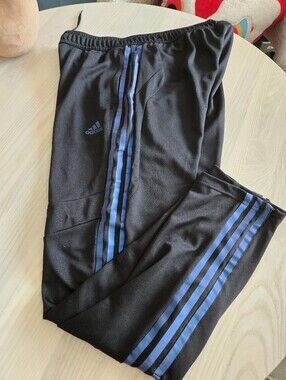 Adidas Tiro Pants Womens Large Iridescent Black Blue